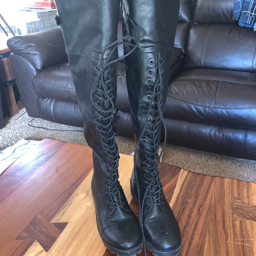 Over the Knee Combat Boots